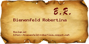 Bienenfeld Robertina névjegykártya